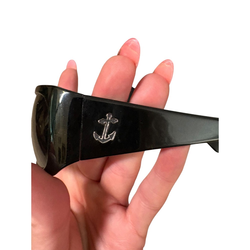 Tres‎ Noir Black Death or Glory 012 Anchor Wrap Around Sunglasses w/ CaseY2K - Picture 7 of 16